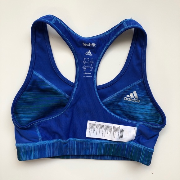 Adidas Techfit Climalite Sport Bra Top Small Blue🔵Has Only Been Air-Dried🔵 - Picture 7 of 7